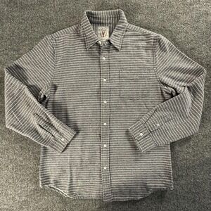 Cole Haan Pinch Maine Classic Mens XL Grey Striped Long Sleeve Button Shirt 637